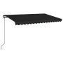 Toldo manual retráctil con LED gris antracita 400x350 cm en Toldos | Comprar online en Foru.es