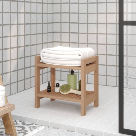 Mesa auxiliar de baño madera maciza de teca 45x30x45 cm de vidaXL, Accesorios para el baño - Ref: Foro24-340753, Precio: 65,7...