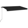 Toldo automático LED sensor de viento gris antracita 400x350 cm en Toldos | Comprar online en Foru.es