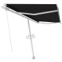 Toldo de pie manual retráctil gris antracita 400x350 cm en Toldos | Comprar online en Foru.es