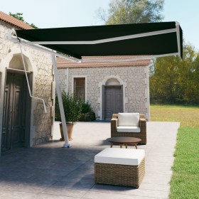 Toldo de pie automático gris antracita 400x350 cm en Toldos | Comprar online en Foru.es