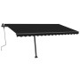 Toldo manual retráctil con LED gris antracita 400x350 cm en Toldos | Comprar online en Foru.es