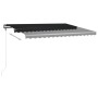 Toldo manual retráctil con LED gris antracita 400x350 cm en Toldos | Comprar online en Foru.es