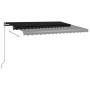 Toldo automático LED sensor de viento gris antracita 400x350 cm en Toldos | Comprar online en Foru.es