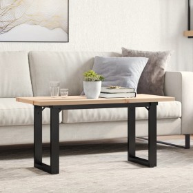 Mesa de centro marco O madera maciza pino y acero 100x50x45,5cm en Mesas de comedor | Comprar online en Foru.es