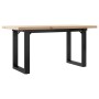 Mesa de centro marco O madera maciza pino y acero 100x50x45,5cm en Mesas de comedor | Comprar online en Foru.es