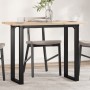 Mesa de comedor marco O madera maciza pino acero 100x50x75,5 cm en Mesas de comedor | Comprar online en Foru.es