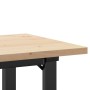 Mesa de comedor marco O madera maciza pino acero 100x50x75,5 cm en Mesas de comedor | Comprar online en Foru.es