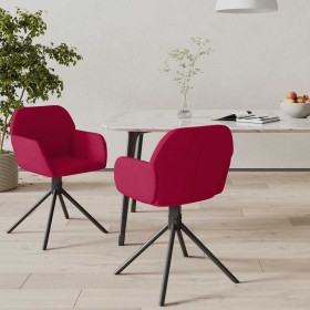 Sillas de comedor giratorias 2 unidades terciopelo rojo tinto en Sillas de comedor | Comprar online en Foru.es
