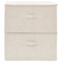 Cajas de almacenaje 2 unidades tela color crema 43x34x23 cm de vidaXL, Cestas para almacenaje - Ref: Foro24-332911, Precio: 4...