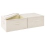 Cajas de almacenaje 2 unidades tela color crema 43x34x23 cm de vidaXL, Cestas para almacenaje - Ref: Foro24-332911, Precio: 4...