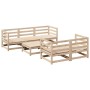 Juego de sofás de jardín 6 piezas madera maciza de pino en Conjuntos de jardín | Comprar online en Foru.es