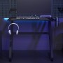 Escritorio gaming con patas en forma de ZZ negro 90x60x75 cm en Oficina | Comprar online en Foru.es