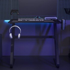 Escritorio gaming con patas en forma de ZZ negro 90x60x75 cm en Oficina | Comprar online en Foru.es