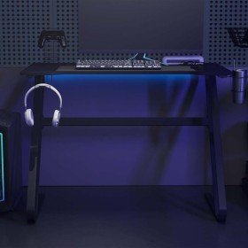 Escritorio gaming con patas forma ZZ negro 110x60x75cm en Oficina | Comprar online en Foru.es