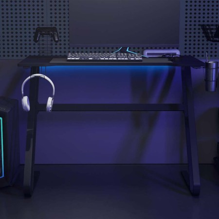 Escritorio gaming con patas forma ZZ negro 110x60x75cm en Oficina | Comprar online en Foru.es