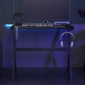 Escritorio gaming con luz LED forma Y negro 90x60x75 cm en Oficina | Comprar online en Foru.es