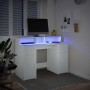 Escritorio con luz LED madera ingeniería blanco 120x55x91 cm en Oficina | Comprar online en Foru.es