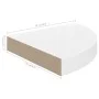 Estante flotante de esquina MDF blanco brillo 25x25x3,8 cm de vidaXL, Estantes y estanterías - Ref: Foro24-323886, Precio: 19...