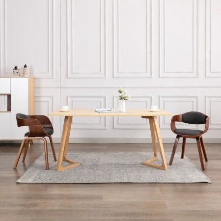 Sillas de comedor 2 unidades madera curvada y tela gris de vidaXL, Sillas de comedor - Ref: Foro24-287389, Precio: 356,44 €, ...