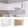 Armario colgante cocina madera ingeniería blanco brillo de vidaXL, Armarios de cocina - Ref: Foro24-802518, Precio: 50,88 €, ...
