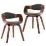 Sillas de comedor 2 unidades madera curvada y tela gris de vidaXL, Sillas de comedor - Ref: Foro24-287389, Precio: 356,44 €, ...
