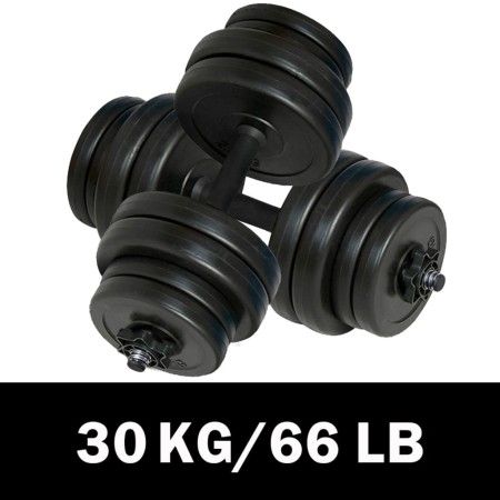 Juego de mancuernas 2x15 kg de vidaXL, Peso libre - Ref: Foro24-90267, Precio: 82,12 €, Descuento: %