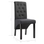 Sillas de comedor 4 unidades tela gris oscuro de vidaXL, Sillas de comedor - Ref: Foro24-276965, Precio: 392,97 €, Descuento: %