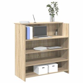 Mostrador de recepción Roble Sonoma 100x50x103,5 cm Madera de ingeniería en Oficina | Comprar online en Foru.es