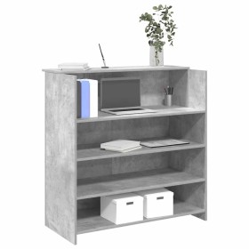 Mostrador de recepción gris hormigón 100x50x103,5 cm en Oficina | Comprar online en Foru.es