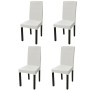 Funda de silla elástica recta 4 unidades crema de vidaXL, Fundas - Ref: Foro24-131421, Precio: 17,21 €, Descuento: %