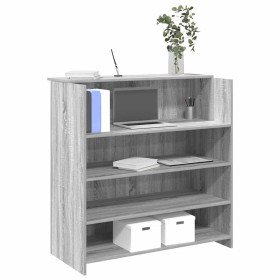 Mostrador de recepción sonoma gris 100x50x103,5 cm en Oficina | Comprar online en Foru.es