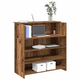 Mostrador de recepción madera vieja 100x50x103,5 cm en Oficina | Comprar online en Foru.es