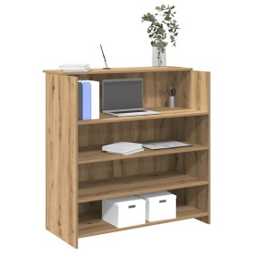 Mostrador de recepción roble artisian 100x50x103,5 cm en Oficina | Comprar online en Foru.es