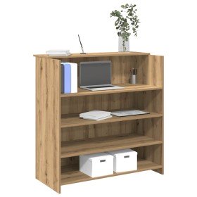 Mostrador de recepción roble artisian 100x50x103,5 cm en Oficina | Comprar online en Foru.es