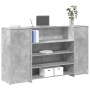 Mostrador de recepción gris hormigón 180x50x103,5 cm en Oficina | Comprar online en Foru.es