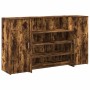 Mostrador de recepción roble ahumado 180x50x103,5 cm en Oficina | Comprar online en Foru.es