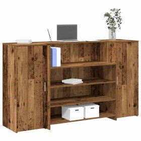 Mostrador de recepción madera vieja 180x50x103,5 cm en Oficina | Comprar online en Foru.es