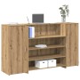 Mostrador de recepción roble artisian 180x50x103,5 cm en Oficina | Comprar online en Foru.es