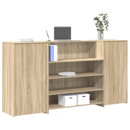 Mostrador de recepción roble sonoma 200x50x103,5 cm en Oficina | Comprar online en Foru.es