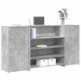 Mostrador de recepción gris hormigón 200x50x103,5 cm en Oficina | Comprar online en Foru.es