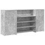 Mostrador de recepción gris hormigón 200x50x103,5 cm en Oficina | Comprar online en Foru.es