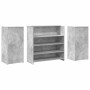Mostrador de recepción gris hormigón 200x50x103,5 cm en Oficina | Comprar online en Foru.es