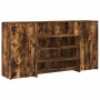 Mostrador de recepción roble ahumado 200x50x103,5 cm en Oficina | Comprar online en Foru.es