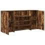 Mostrador de recepción roble ahumado 200x50x103,5 cm en Oficina | Comprar online en Foru.es
