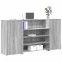 Mostrador de recepción sonoma gris 200x50x103,5 cm en Oficina | Comprar online en Foru.es