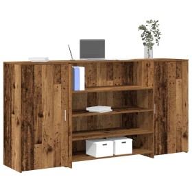 Mostrador de recepción madera vieja 200x50x103,5 cm en Oficina | Comprar online en Foru.es