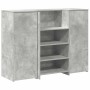Mostrador de recepción gris hormigón 135x50x103,5 cm en Oficina | Comprar online en Foru.es