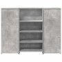 Mostrador de recepción gris hormigón 135x50x103,5 cm en Oficina | Comprar online en Foru.es