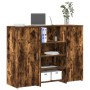 Mostrador de recepción roble ahumado 135x50x103,5 cm en Oficina | Comprar online en Foru.es